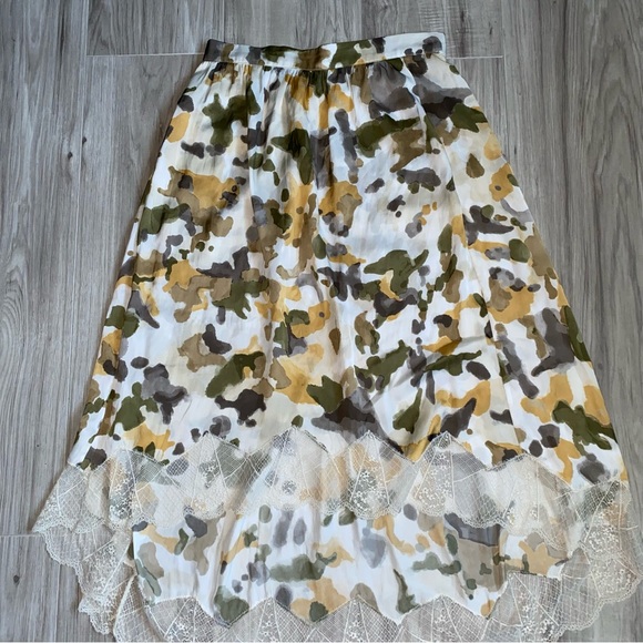 Zadig & Voltaire Hi Low Skirt Floral Print Skirt - Picture 2 of 5
